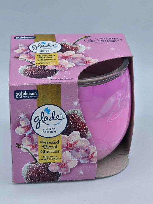 Glade Scented Candle Sleeved Frosted Floral Cherries 108g