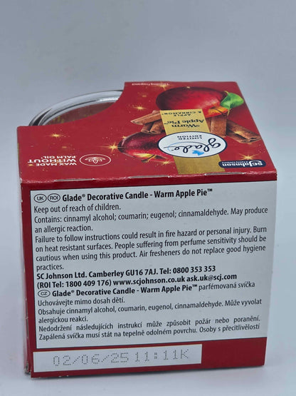 Glade Scented Candle Sleeved Warm Apple Pie 108g