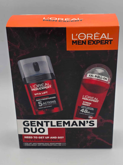 L'Oreal Paris Men Expert Gentleman's DUO Gift Set Moisturiser & XXL Roll-On