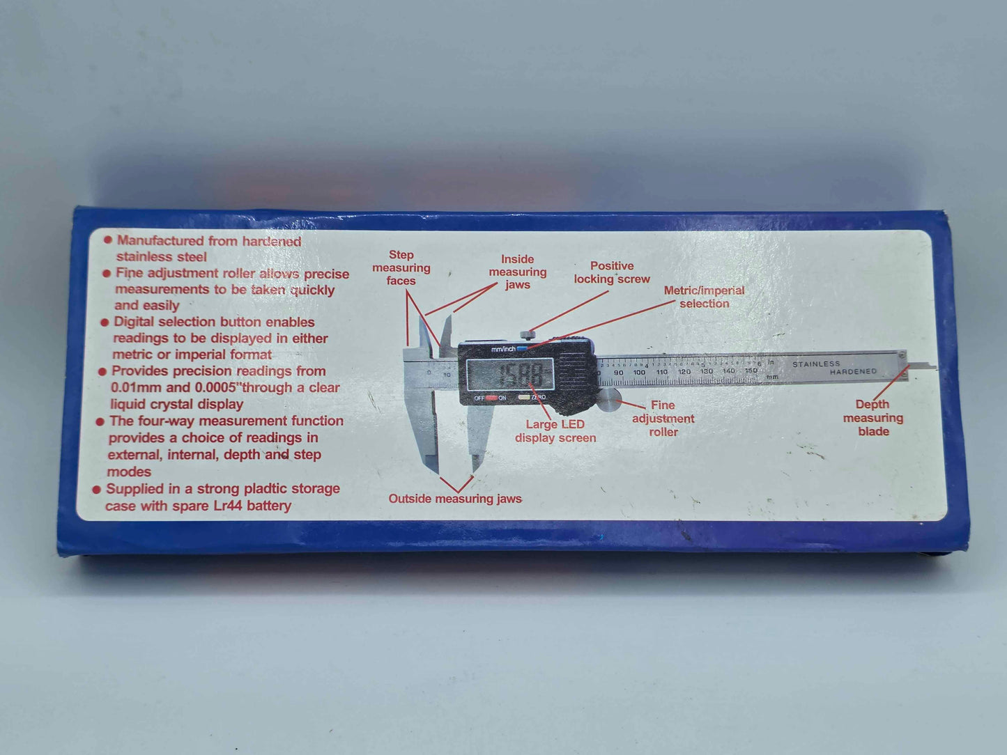 Digital Caliper Vernier Micrometer 150mm 6 Inch LCD Stainless Steel Tool