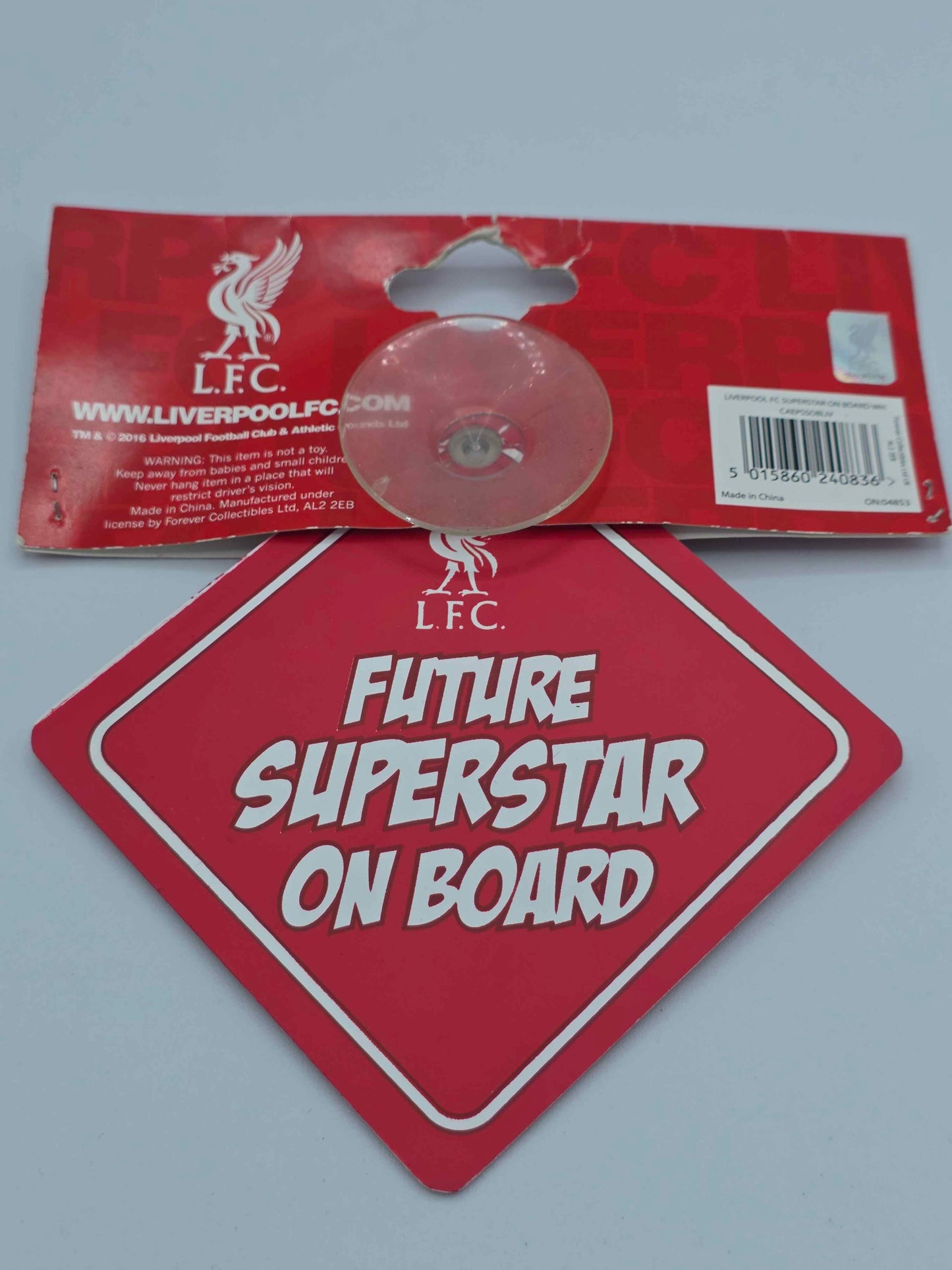 Liverpool FC Superstar On Board Car Window Sucker Sign