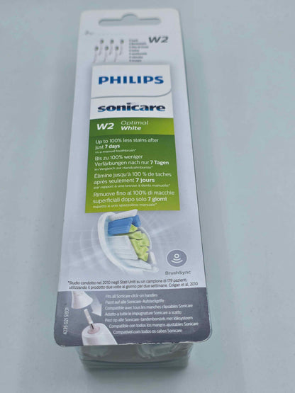 6 x Philips Sonicare W2 Optimal White Replacement Brush Heads BrushSync HX6066