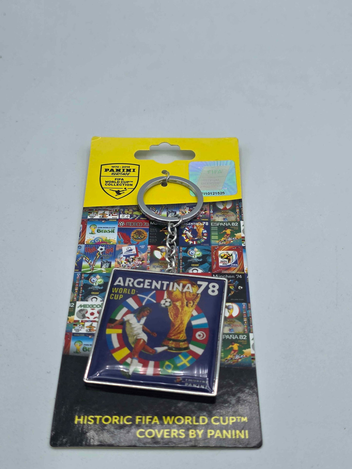Panini Heritage World Cup Covers Argentina 78 Metal Keychain Football Fan Gift