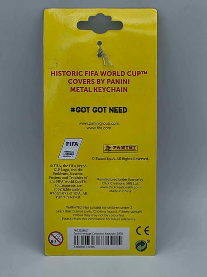 Panini Heritage World Cup Covers Argentina 78 Metal Keychain Football Fan Gift