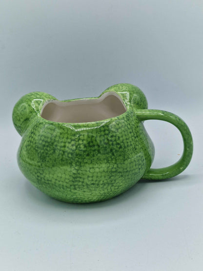 Tree Frog Head Ceramic Shaped Mug