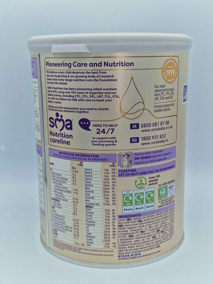 SMA ADVANCED Follow-on Baby Milk Powder Formula 6-12 months 800G