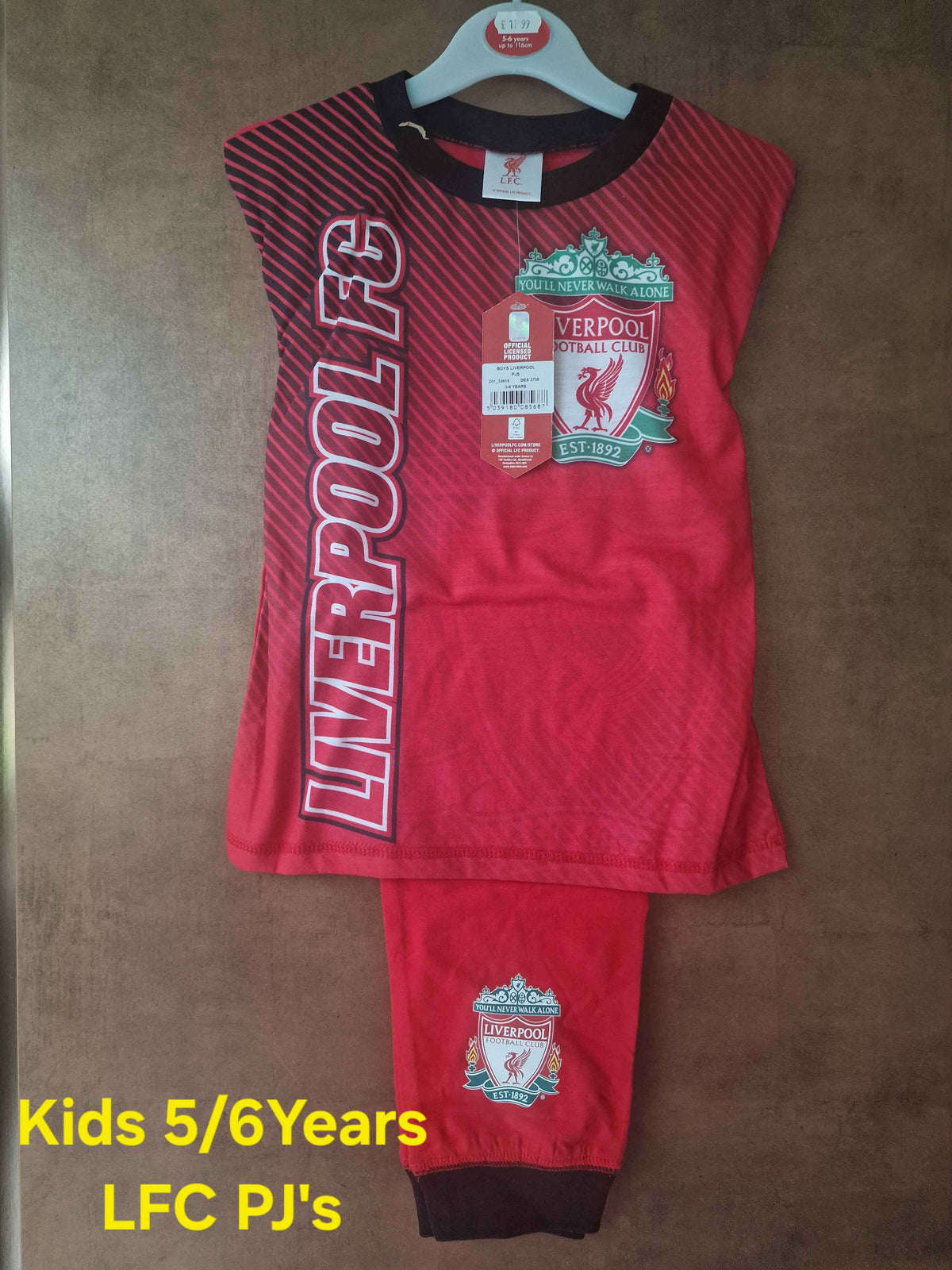 Liverpool FC 5/6Years Pyjamas