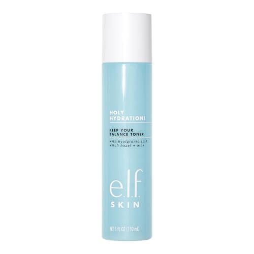 e.l.f. SKIN Keep Your Balance Toner, Gentle, Refreshing, Anti-Inflammatory, Removes Makeup & Impurities, Hydrates, Cleanses, Soothes, Infused with Hyaluronic Acid, Witch Hazel and Aloe