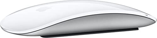 Apple Magic Mouse: Bluetooth, rechargeable. Works with Mac or iPad; White, Multi-Touch surface (Lightning)