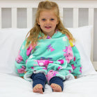 Hugzee Oversized Wearable Hooded Fleece | Super Warm and Cosy Sherpa Lined, Peppa Pig Design | Perfect For Smaller Kids Age 3-6 Years, One Size Suggested Height 55cm+