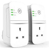 BT Broadband Extender Powerline Adapter Flex 600 Kit, wired AV600, pass-through socket