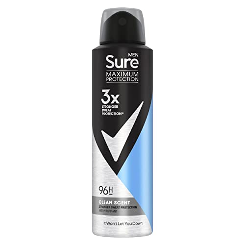 Sure Men Maximum Protection Clean Scent anti-perspirant deodorant spray 150ml