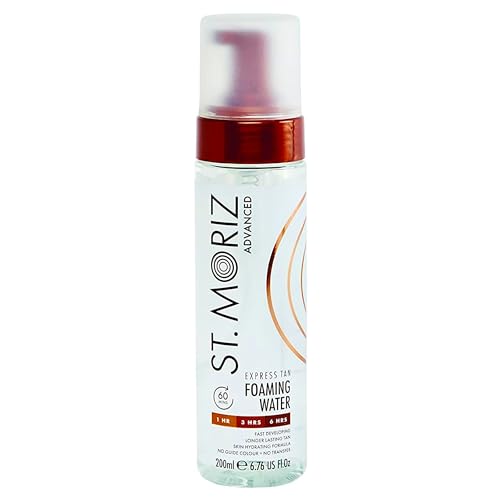 St Moriz Advanced Express Tan Clear Foaming Water | Express Clear Fake Tan Mousse 200ml