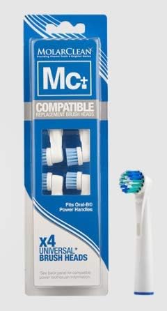 Molarclean Toothbrush Heads - Compatible with Oral-B