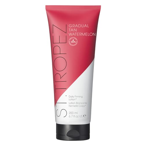 St.Tropez Gradual Tan Watermelon, Daily Firming Lotion, Hydrating Self Tan Moisturiser, 5 Skincare Benefits, Vegan, Natural & Cruelty Free, 200ml