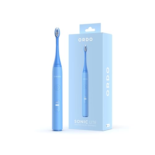 ORDO Lite Sonic Toothbrush, 35,000 Pulses/Min, Dual Mode Rechargeable Electric Toothbrush Adults, 1 Toothbrush Head, 5+ Weeks Battery, Smart Timer, Waterproof, USB-C, Sky