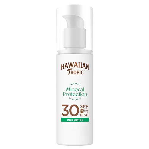 Hawaiian Tropic - Mineral Protection Sunscreen SPF 30 UVA + UVB Protection, 100 ml, Zinc Oxide Filters, Water Resistant, Vegan