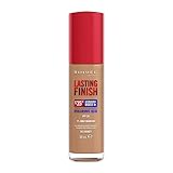 Rimmel Lasting Finish 35Hr Foundation 303 Honey, Full Coverage, Hydrating, SPF20, Hyaluronic Acid, Vitamin E, 2% Niacinamide, All Day Wear, Vegan, Cruelty Free