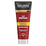 John Frieda Full Repair Strengthen + Restore Shampoo 250 ml, Strengthening and Repairing Shampoo for Dry, Stressed and Damaged Hair