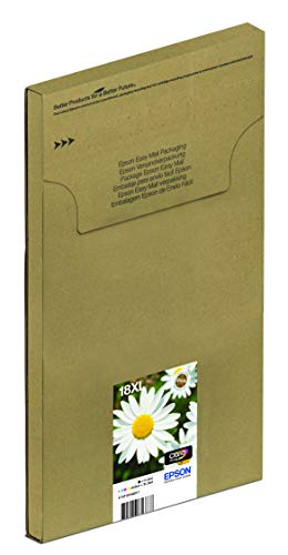 Epson 18XL Daisy High Yield Genuine Multipack, Eco-Friendly Packaging, 4-colours Ink Cartridges, Claria Home Ink