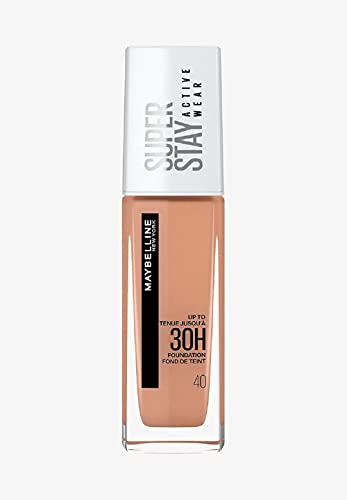Maybelline New York Foundation, Superstay Active Wear 30 Hour Long-Lasting Liquid Foundation, Lightweight Feel, Water, Sweat and Transfer Resistant, 30 ml, Shade: 40, Fawn