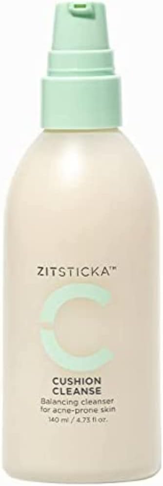 CUSHION CLEANSE by ZitSticka, Non-Stripping, Barrier-Boosting, Hydrating Facial Cleanser for Sensitive, Breakout-Prone Skin, 140ml