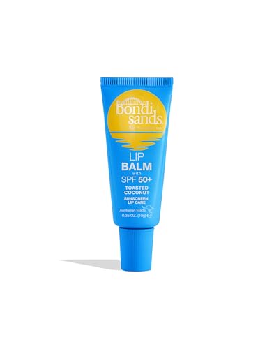 Bondi Sands Toasted Coconut Lip Balm with SPF 50+ | Nourishing Formula Locks in Moisture + Provides UVA+UVB Protection, Enriched with Shea Butter, Jojoba Oil, and Vitamin E, Vegan + Cruelty Free | 10g