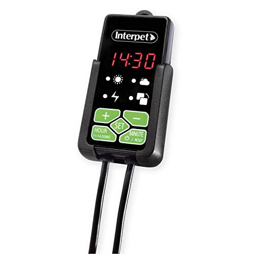 Interpet Digital Controller for Eco-Max LED Lighting, 24hr Digital Clock Display, Brightness Control, Sunrise, Sunset, Cloud Features, Fits of Eco-Max LED Light, Black