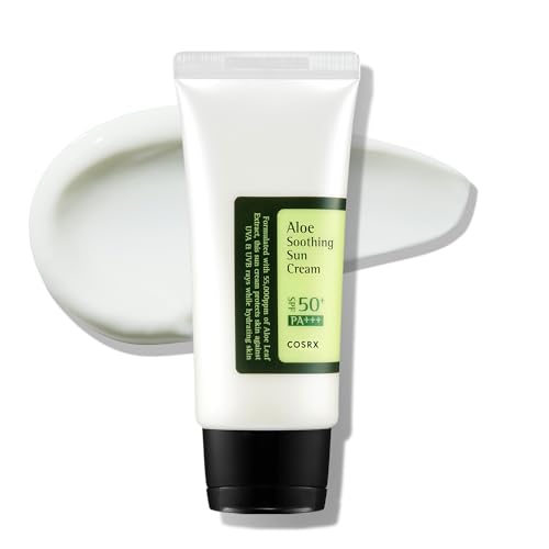 COSRX Aloe Soothing Sun Cream SPF 50+++, Daily Hydrating Sunscreen