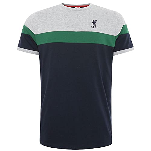 Liverpool FC Mens Navy Retro Panel Shirt LFC Official