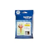 Brother LC-3213Y Inkjet Cartridge, Yellow, Single Pack, High Yield, Includes 1 x Inkjet Cartridge, Genuine Supplies