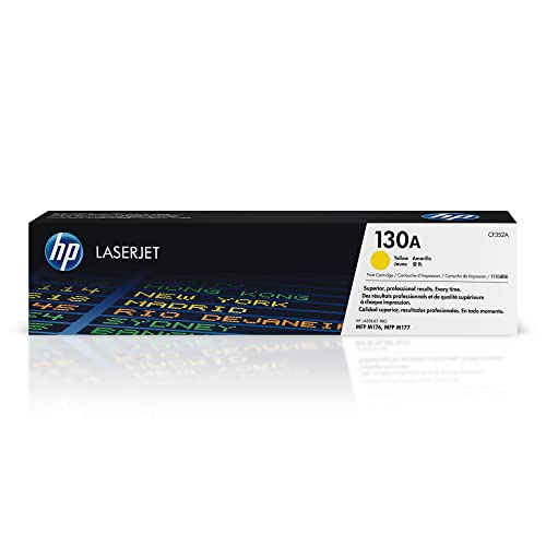 HP CF352A 130A Original LaserJet Toner Cartridge, Yellow, Single Pack