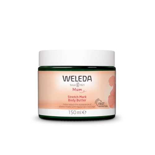 Weleda Organic Mama Pregnancy Body Butter - Rich Natural Cosmetics Massage Body Butter to Prevent Stretch Marks On The Stomach, Thigh and Chest (1 X 150 ml)