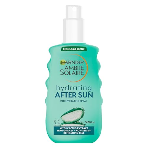 Garnier Ambre Solaire After Sun Spray for Face & Body, Hydrating & Refreshing, Ultra-Light Soothing Formula, Refreshing Feel, Non-Greasy, Non-Sticky 150ml