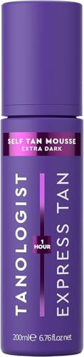 Tanologist Mousse, Extra Dark (200ml) Hydrating Self Tanning Mousse, Natural Ingredients & Vegan, Dermatologist Approved, Clean Ingredients & Vegan