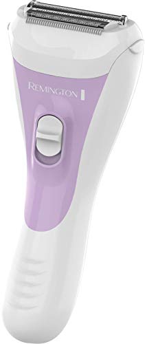Remington Lady Shaver for Women (Battery Operated with Batteries included, Wet & Dry, Showerproof, Moisturising Strip with Aloe Vera, Bikini Attachment, Storage Pouch, Cleaning Brush) WSF5060
