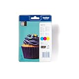 Brother LC-123C/LC-123M/LC-123Y Inkjet Cartridges, Cyan/Magenta/Yellow, Multi-Pack, High Yield, Includes 3 x Inkjet Cartridges, Brother Genuine Supplies