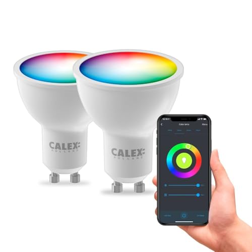 Calex Smart LED Bulb - GU10 - RGB - Warm White - 4.9W - Dimmable