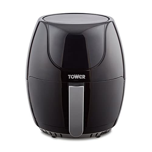 Tower T17067 Vortx Family Size Digital Air Fryer with Rapid Air Circulation, 60-Minute Timer, 4L, 1400W, Black