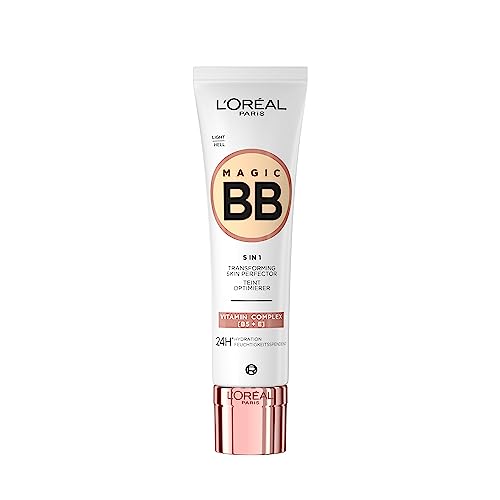 L'Oréal Paris Magic BB Cream with SPF 11, 5-in-1 Tint with Vitamin B5 and Vitamin E, Lightweight Hydrating Formula Adapts to Skin Tone for a Natural Glowy Finish, 30 ml, Shade: 02 Light