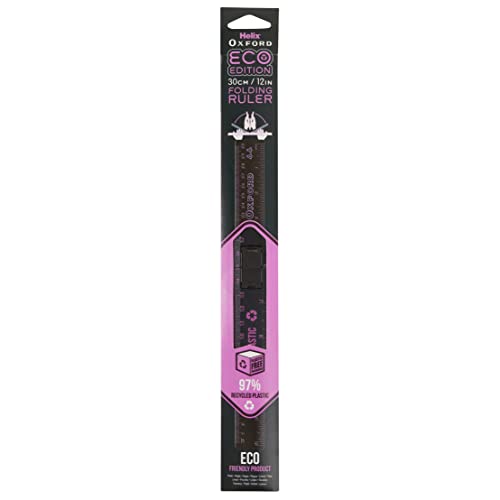 Helix Oxford Eco Folding 30cm Ruler - Pink
