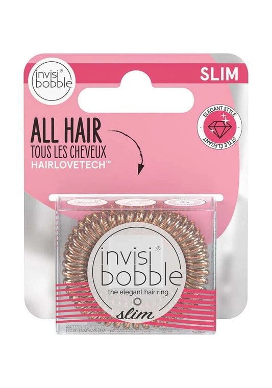 INVISIBOBBLE The Elegant Hair Ring Slim - Bronze Me Pretty 3 Pcs