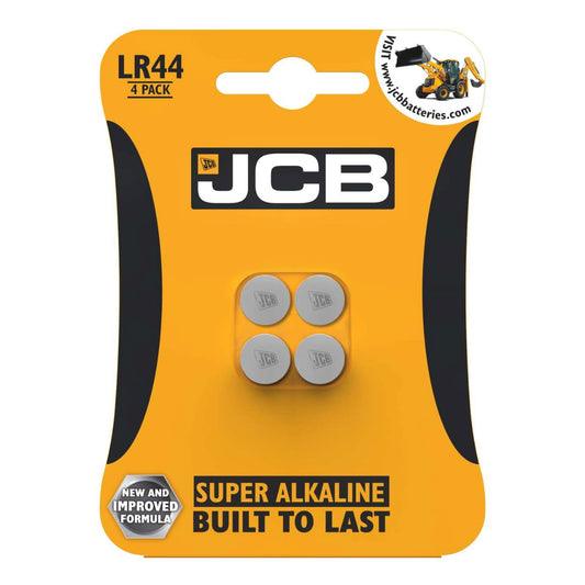 4x JCB LR44 Batteries Super Alkaline 1.5V Coin Cell Button A76 AG13