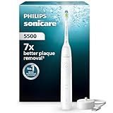 Philips Sonicare 5500 Electric Toothbrush, Sonic Toothbrush with 1 Intensity Level, Pressure Alert, EasyStart, SmarTimer and BrushPacer, White, Model HX7110/01 [New Technology]