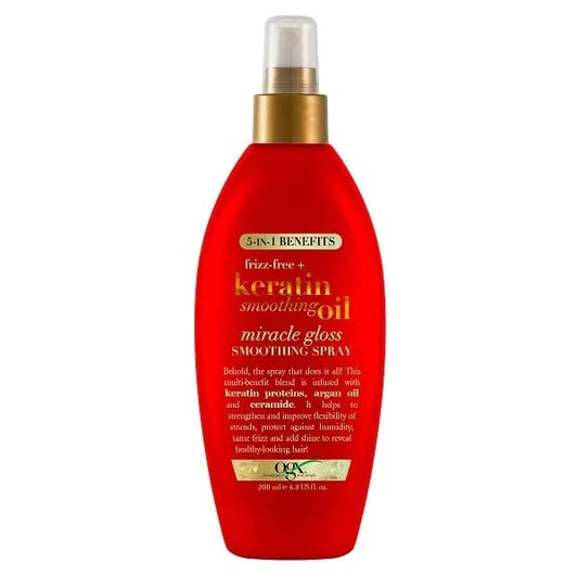 Frizz free keratin smoothing oil