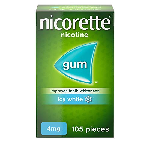 Nicorette Icy White Gum Nicotine 105 Piece, 4 mg