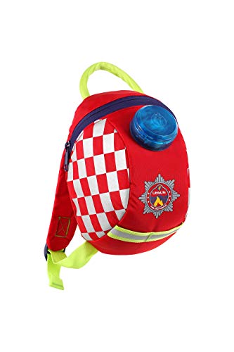 LittleLife Emergency Services Toddler Backpack with Safety Rein, RED