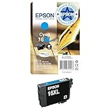 Epson 16XL Cyan Pen & Crossword High Yield Genuine, DURABrite Ultra Ink, XL High Capacity