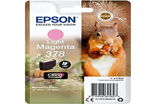 Epson 378 Light Magenta Squirrel Genuine, Claria Photo HD Ink Cartridge
