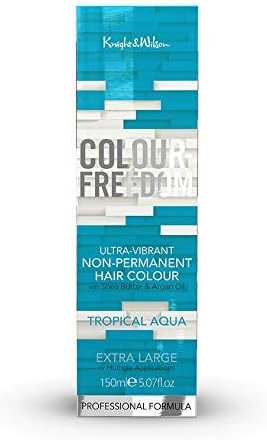 Knight & Wilson Colour-Freedom 150ml Tropical Aqua Blue Green Semi-Permanent Hair Colour